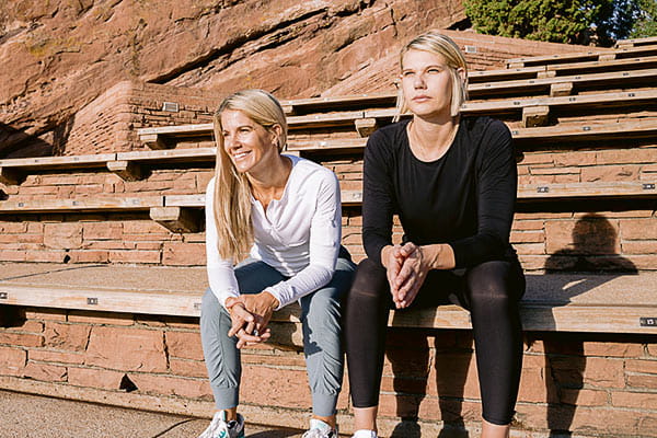 Two women taking part in an Unbroken Athlete program